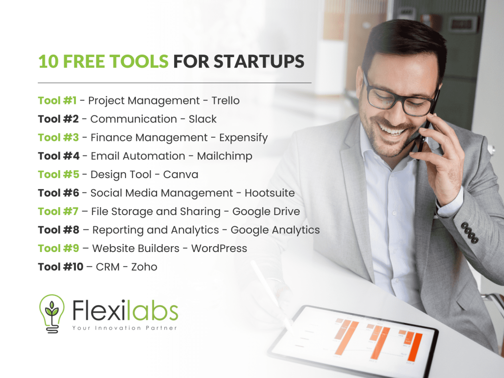 Top 10 FREE Tools for Startups in 2025 | Flexilabs